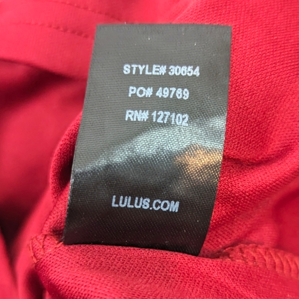 Lulus Lace Spaghetti Strace Dress NEW Womens Medium Red Lace Midi Sheath - Picture 12 of 13